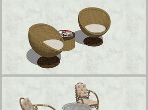 精品藤椅su模型設計圖下載 圖片227.33mb 家居空間庫 su模型